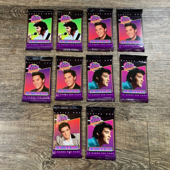 Vintage 1992 Elvis Presley Trading Cards 10 Packs Sealed - Picture 1 of 5